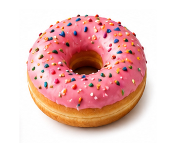 Gourmet Strawberry Rose Glazed Donut