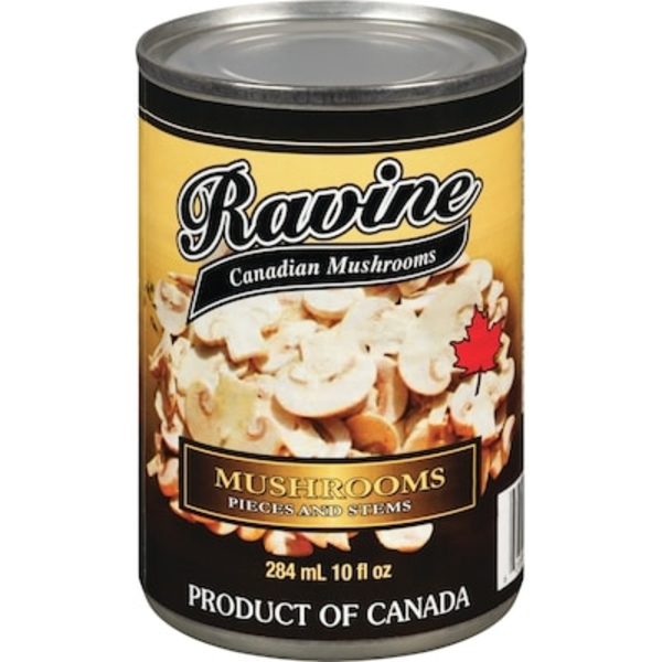 Ravine Mushrooms Pieces &amp; Stems 284 ml