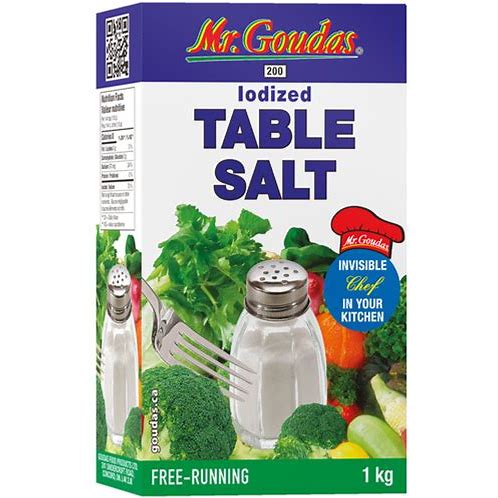 Mr. Goudas Table Salt Iodized, 1 Kg