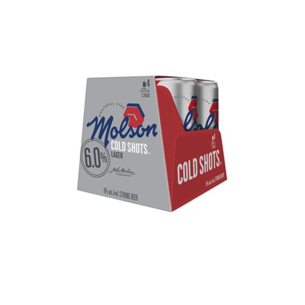 Molson Canadian Cold Shots Strong Beer 222 ml • 4 x 222 ml